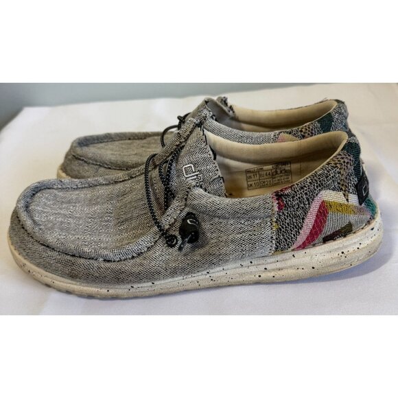 Hey Dude Other - Hey Dude Wally Funk Casual Shoes Ento Gray Mens 11 Aztec Stretch Comfort Loafer